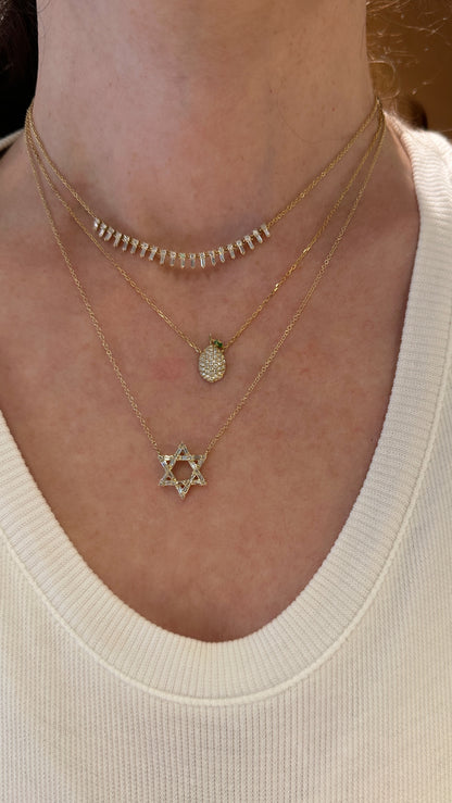 Diamond Star of David Pendant