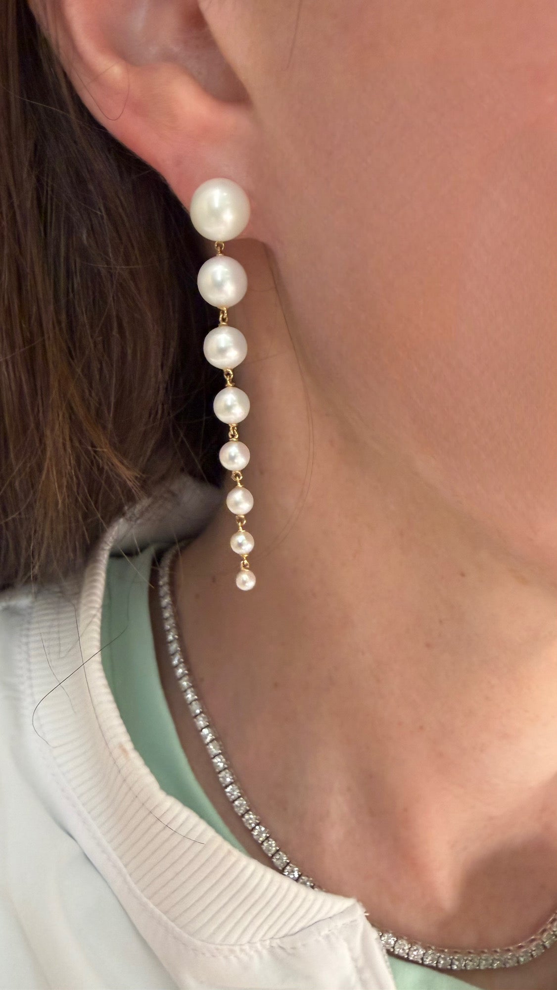 Graduating Freshwater Pearl Earrings