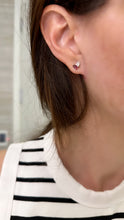 Load image into Gallery viewer, Toi Et Moi Diamond and Ruby Birthstone Stud Earrings - Two