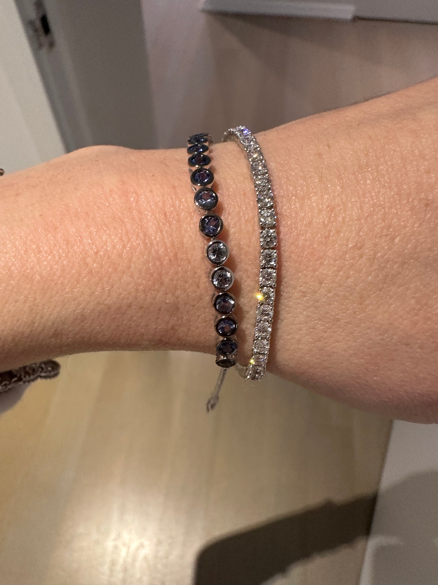 Ombre Sapphire Bezel Set Bracelet