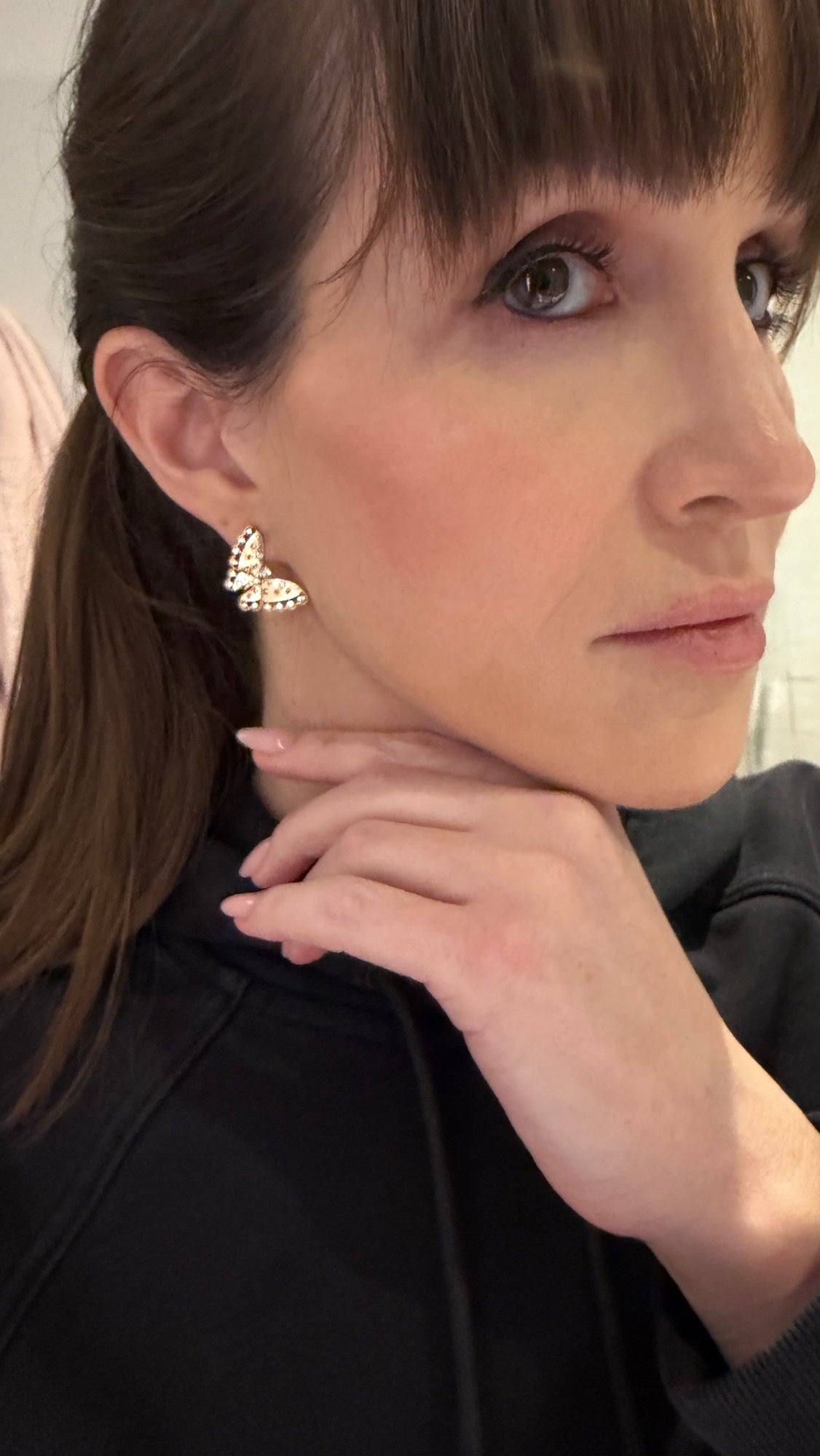 Whimsical Diamond Butterfly Earrings