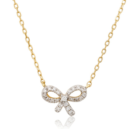 Children’s Itty Bitty Diamond Bow Pendant