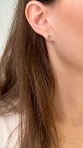 Mini Sapphire Star of David Stud Earrings