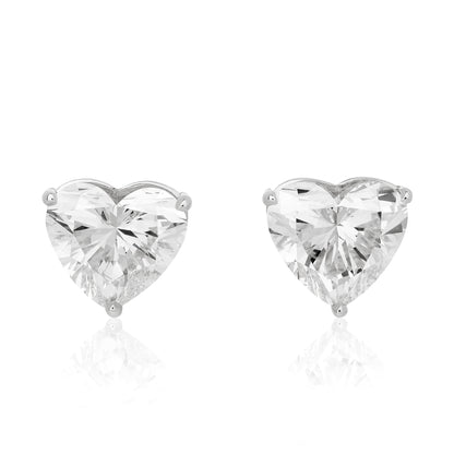Lab Grown Heart Diamond Stud Earrings