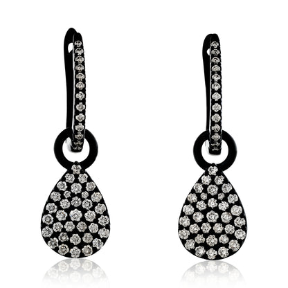 Black Gold Diamond Dangle Earrings