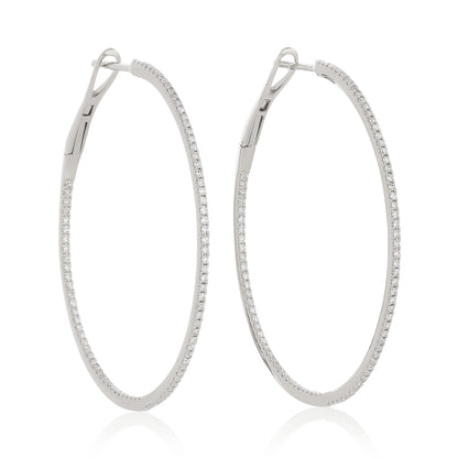 Nikki K Diamond Hoop Earrings