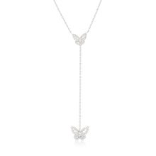 Load image into Gallery viewer, Mini Butterfly Diamond Lariat Necklace