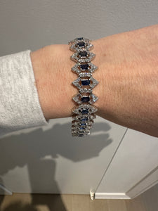 Sapphire and Diamond Deco Bracelet.