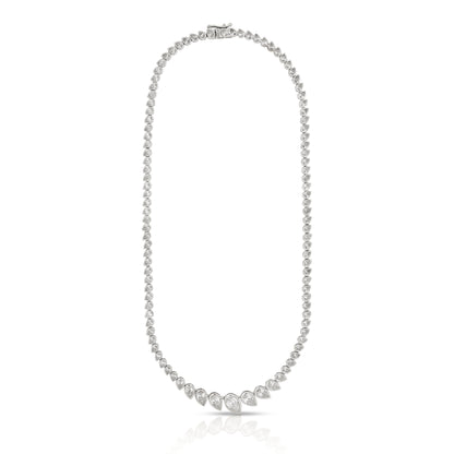 Lab Diamond Graduated Pear Shape Eternity Necklace