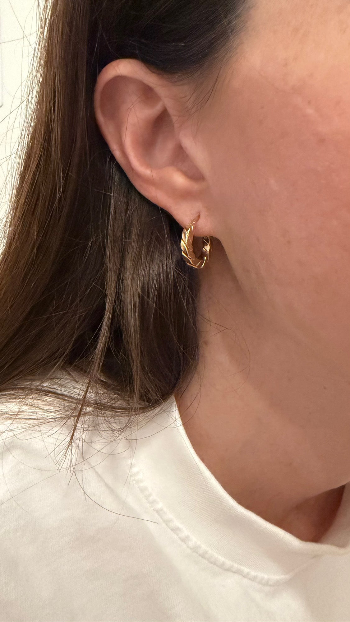 Petite Croissant Hoop Earrings