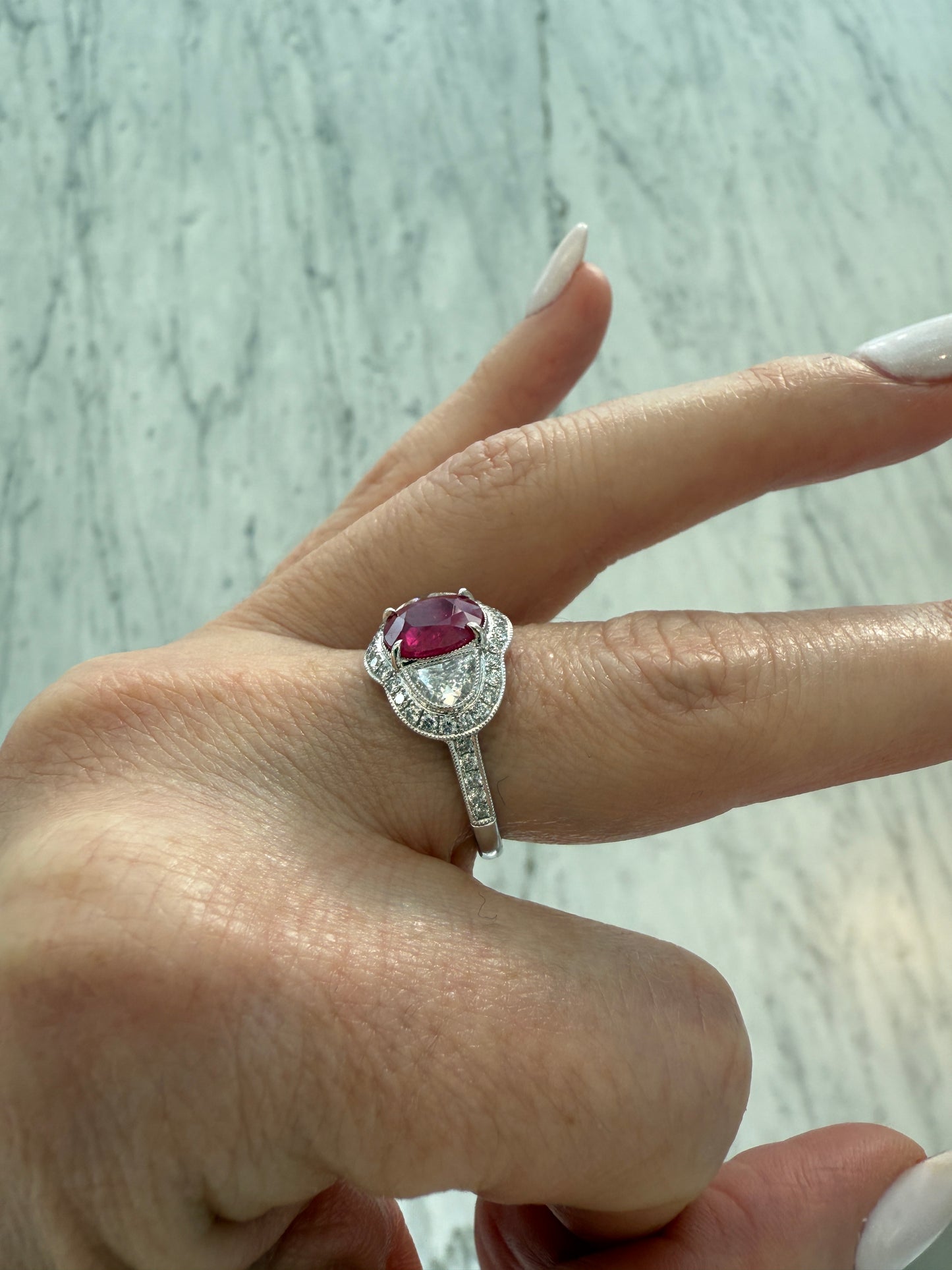 Estate Ruby and Diamond Ring