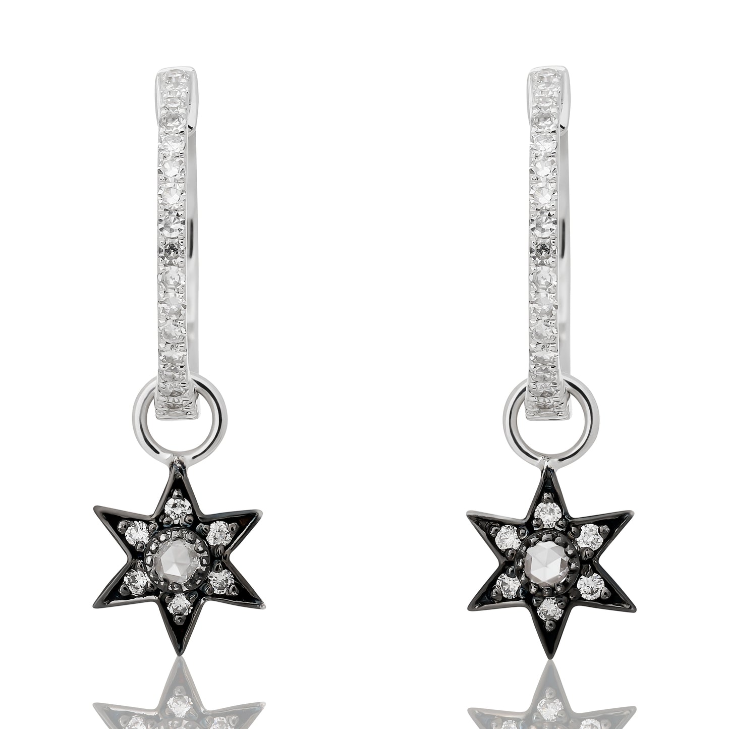 Rose Cut Diamond Star Charms