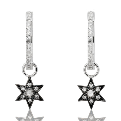 Rose Cut Diamond Star Charms