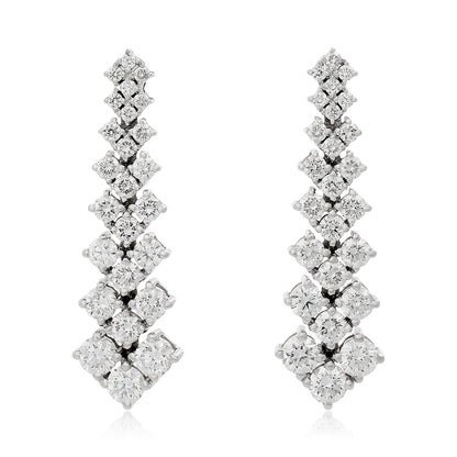 Chevron Style Diamond Earrings