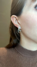 Load image into Gallery viewer, Illusion Diamond Double Hoop Earrings