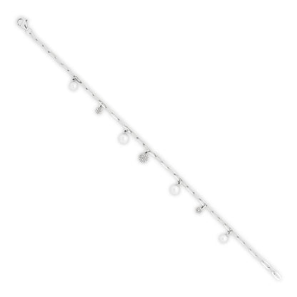 Freshwater Pearl and Diamond Bracelet