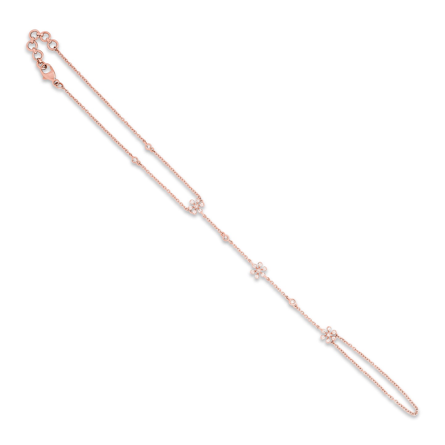 Diamond Flower Hand Chain Bracelet
