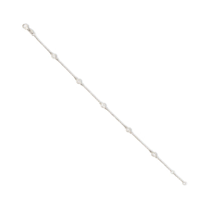 Adjustable Diamond By The Yard Bracelet - White