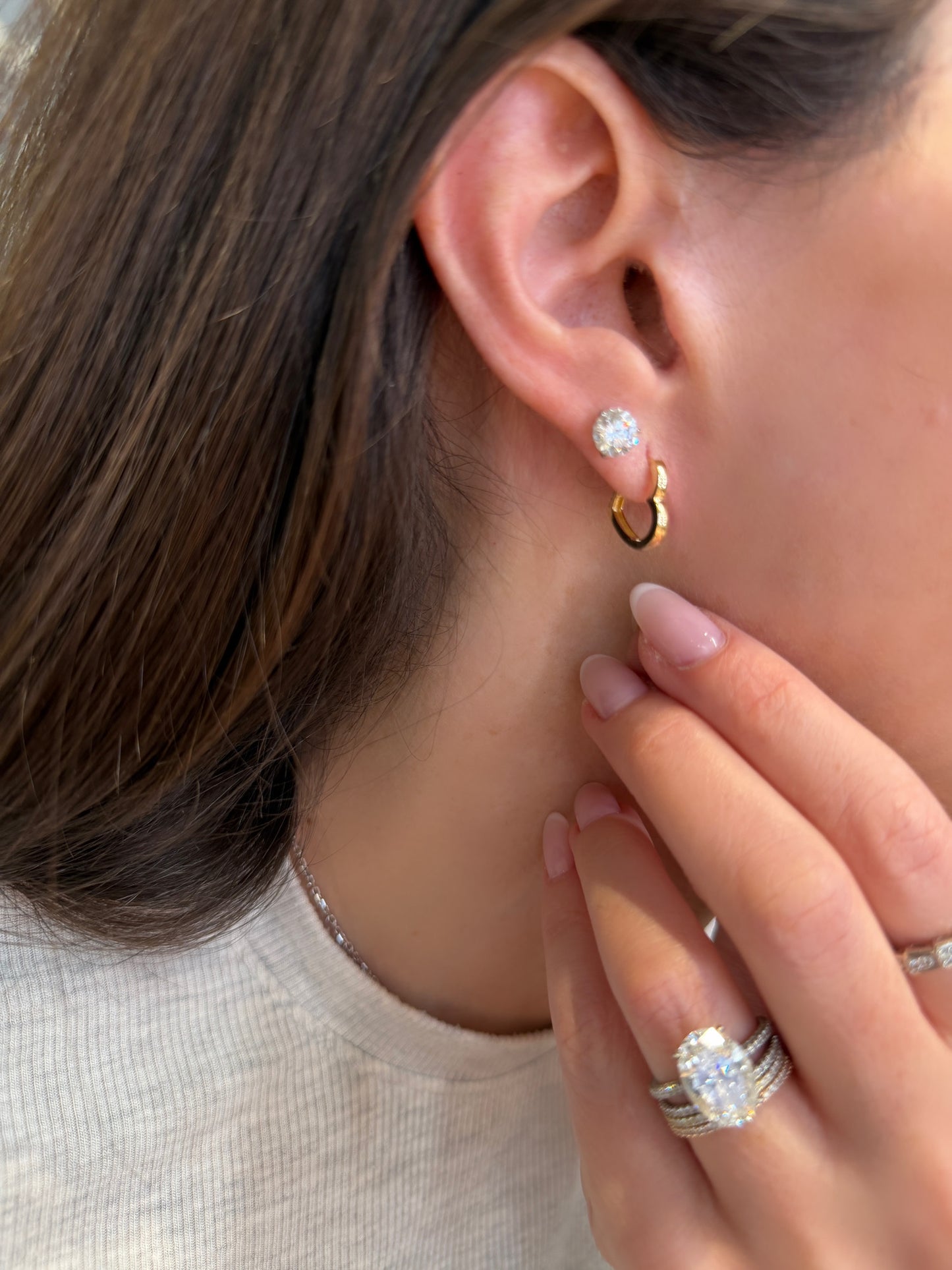 Mini Heart Hoop Earrings