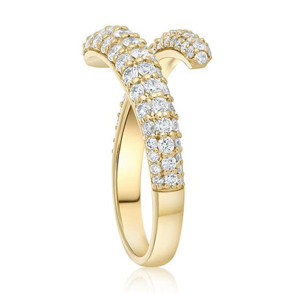 Diamond Pave Bypass Ring