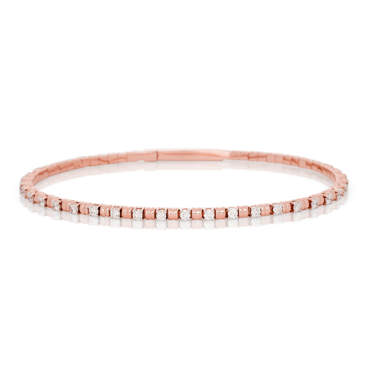 Diamond Gold Link Flex Bangle