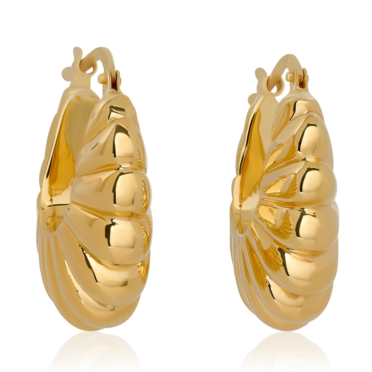 Shrimp Style Hoop Earrings