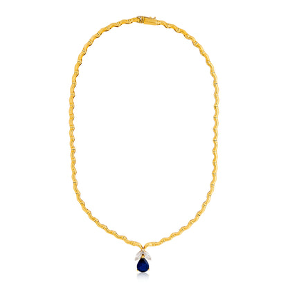 Pear Shape and Diamond Estate Necklace