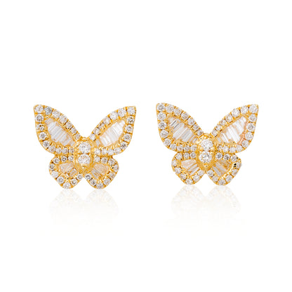 The Romantic Diamond Butterfly Earrings in Size 2