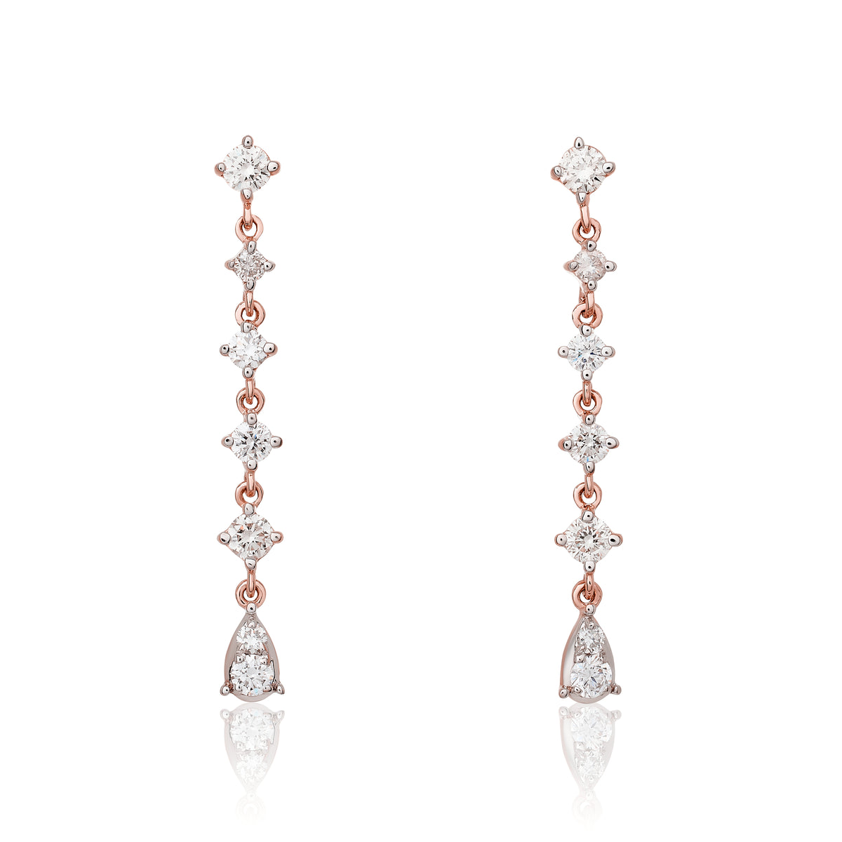 Diamond Dainty Dangle Earrings