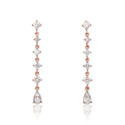 Diamond Dainty Dangle Earrings