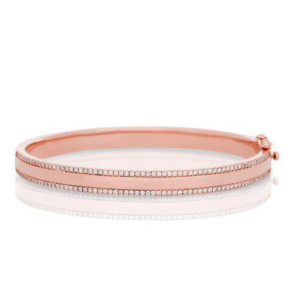 Diamond and Gold Bangle Bracelet