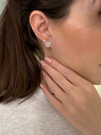 Diamond Knot Stud Earrings