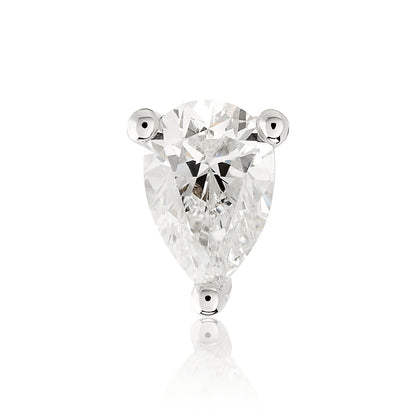 Pear Shape Diamond Flat Back Stud Earring