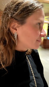 5 Strand Graduated Diamond Dangle Earrings