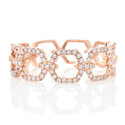 Diamond Chain Link Ring