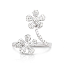 Load image into Gallery viewer, Diamond Double Flower Ring