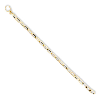 Elongated Link Gold Bracelet