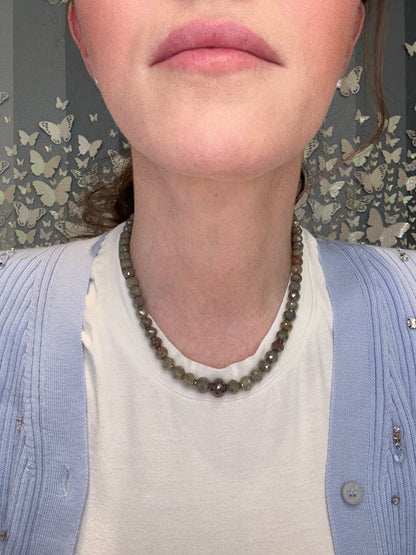 Estate Diamond Bead Necklace