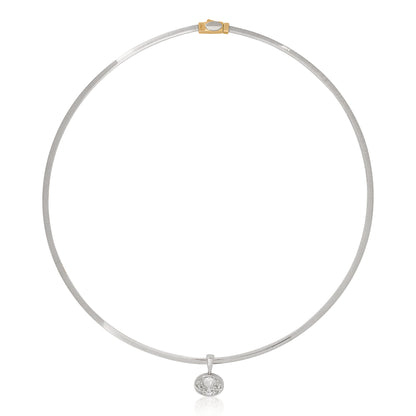 Four Carat Oval Shape Diamond on Omega Chain