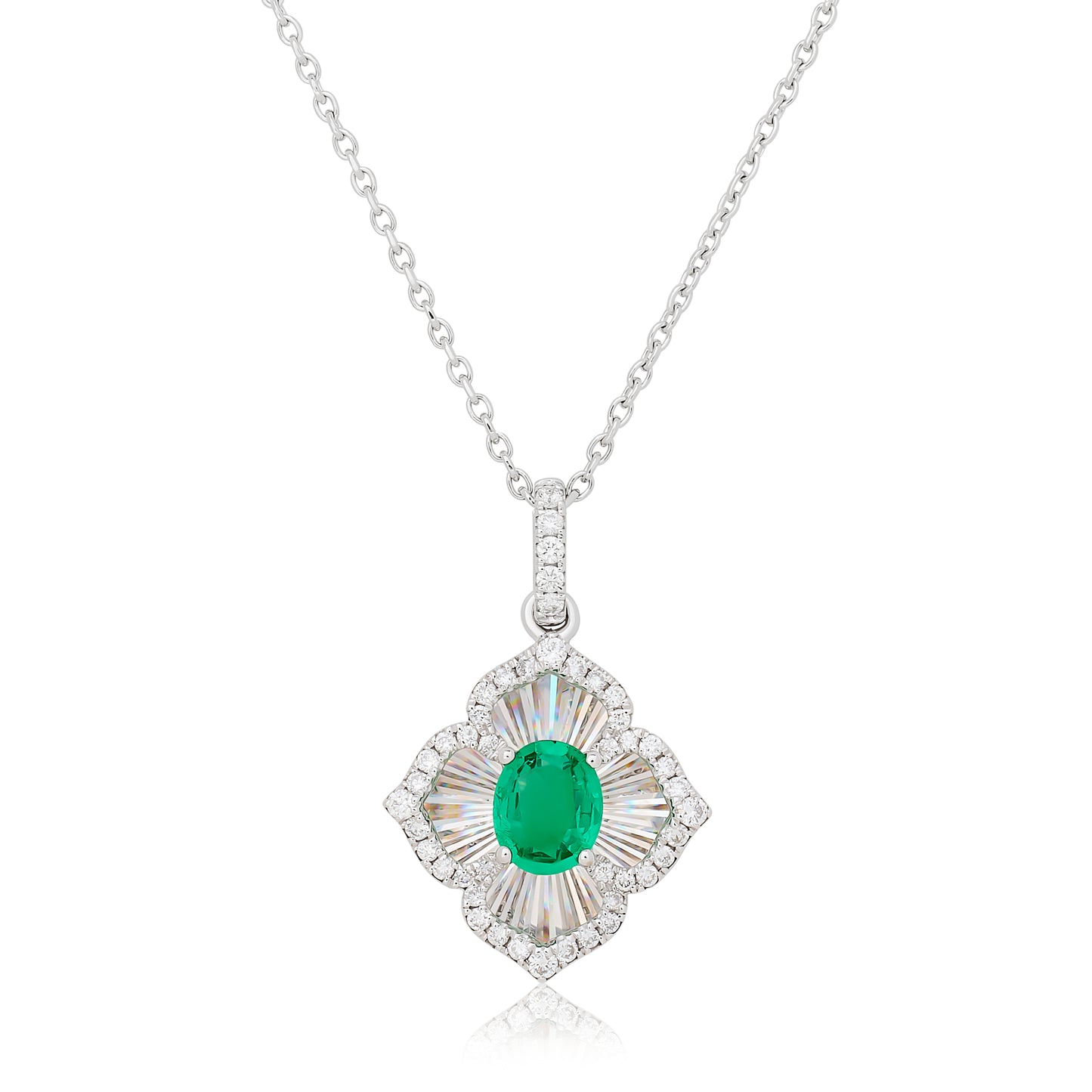 Emerald and Diamond Dreams Pendant