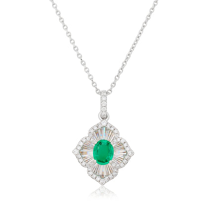 Emerald and Diamond Dreams Pendant
