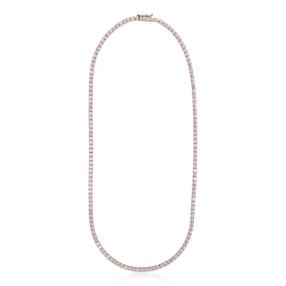Lab Grown Straight Line Tennis Necklace-10