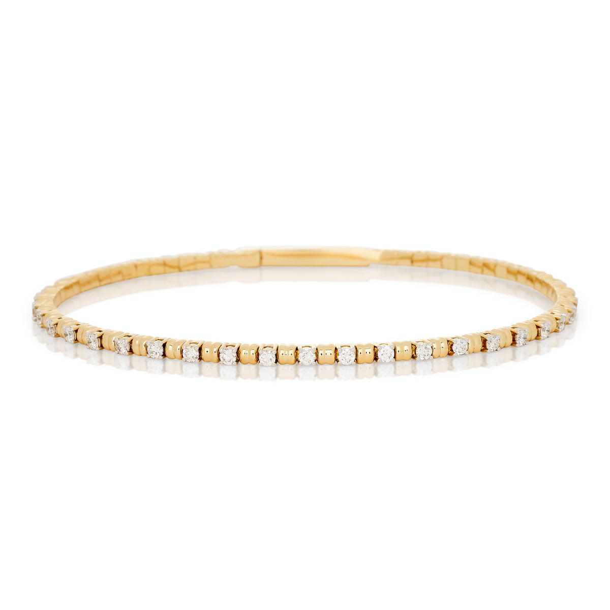 Diamond Gold Link Flex Bangle
