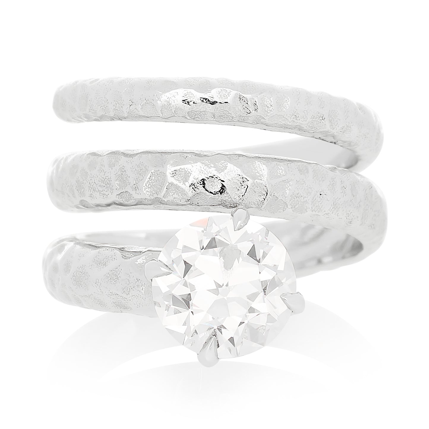 Lab Diamond Triple Coil Ring