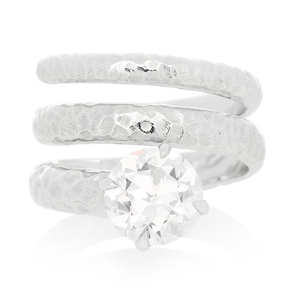 Lab Diamond Triple Coil Ring