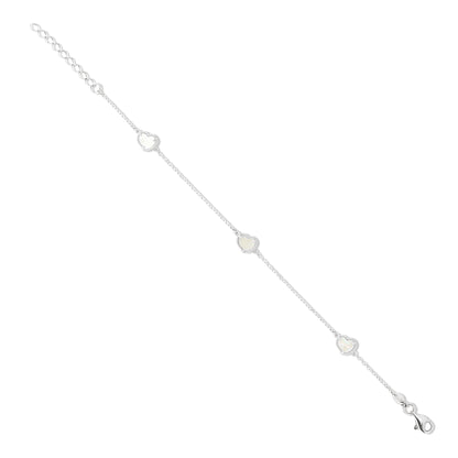 Mother of Pearl Heart Bracelet