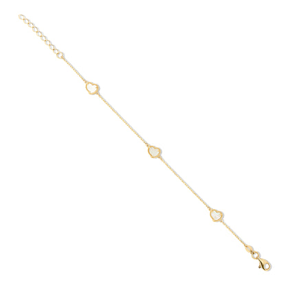 Mother of Pearl Heart Bracelet