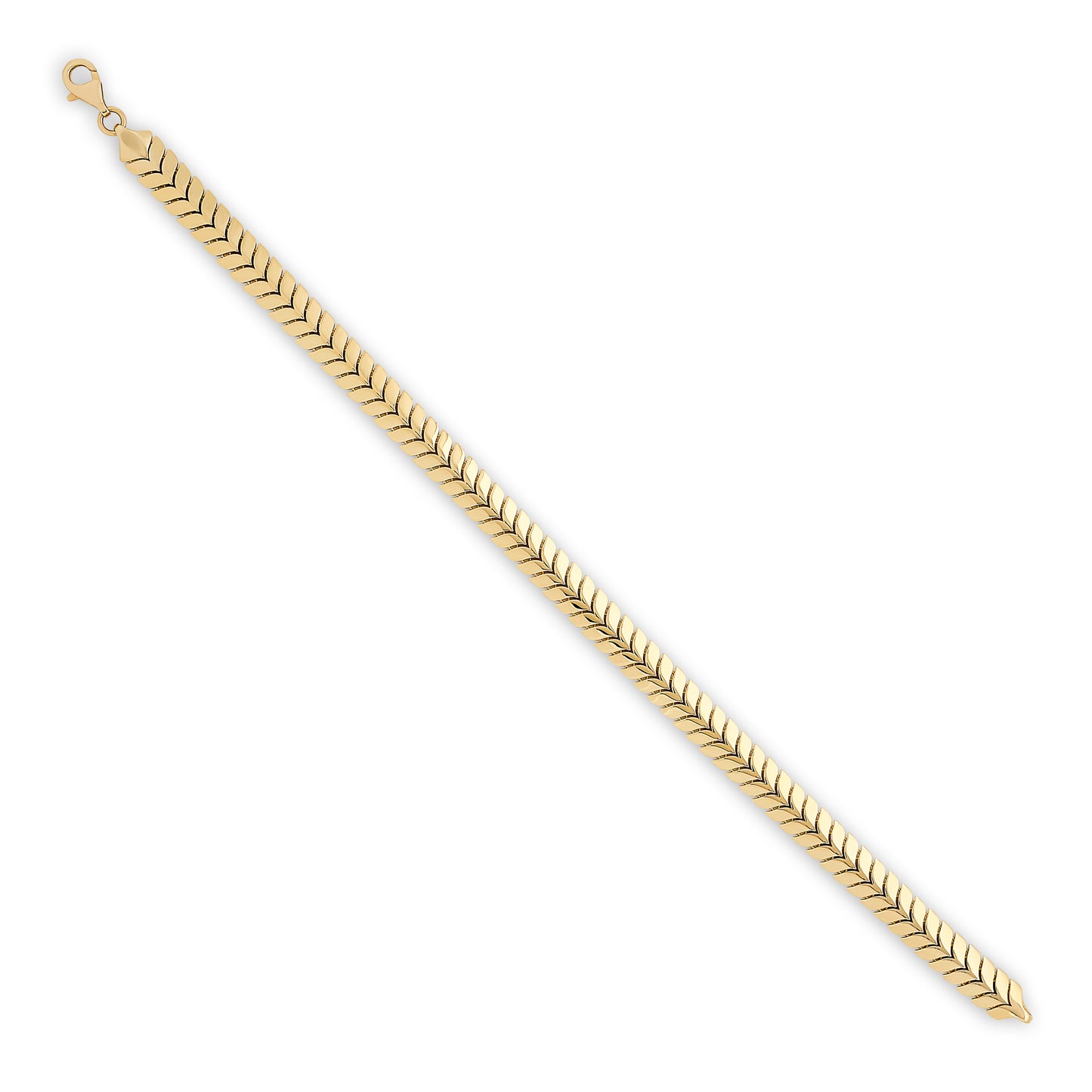 Chevron Style Gold Chain Bracelet