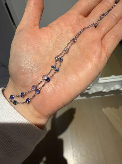 Estate Ombré Sapphire By The Yard Necklace
