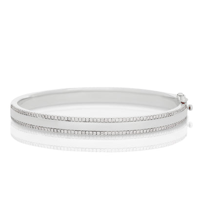 Diamond and Gold Bangle Bracelet